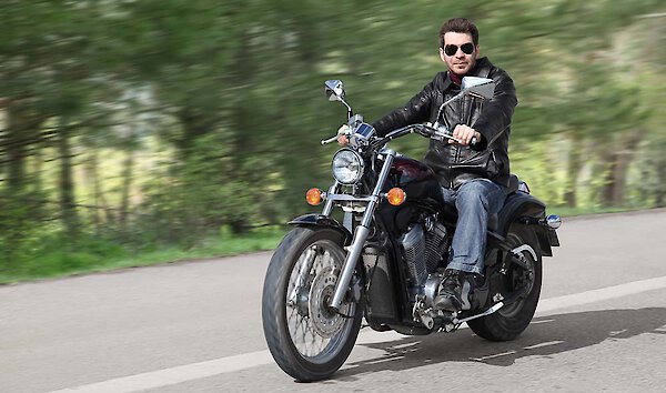 Motorradfahrer im Bayerwald